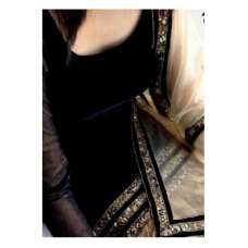 Black Velvet Salwar Kameez Suit