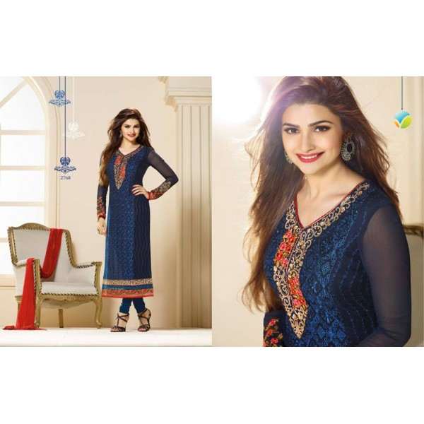 K2768 Blue Kaseesh Elegant Stylish PRACHI Shalwar Kameez Dress