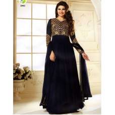 Midnight Blue Designer Dress Maxi Gown 