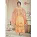 Yellow Orange Dress Cape Suit Indian Gown