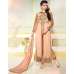 L19003 PEACH ECHO LAVINA HEAVY EMBRIODERD DESIGNER DRESS