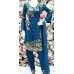 Turquoise Blue Linen Readymade Pakistani Designer Salwar Suit