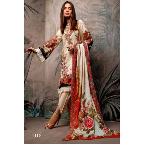 Cream Classical Pakistani Salwar Suit For Festival