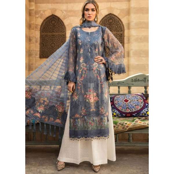 Mosaic Grey Embroidered Pakistani Designer Inspired Salwar Suit 