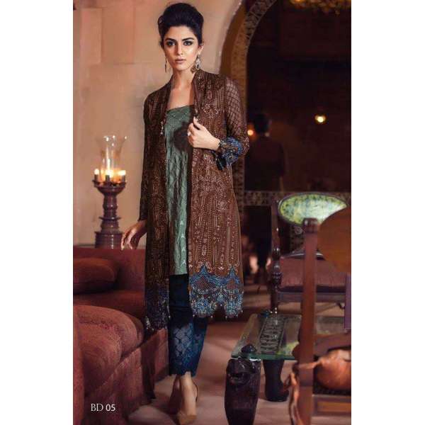 BROWN MARIA B STYLE PAKISTANI READY MADE SALWAR SUIT