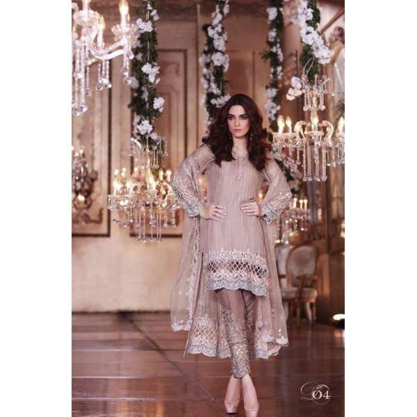 ZBD-1004-A NUDE MARIA.B. MBROIDERED PARTY WEAR DRESS