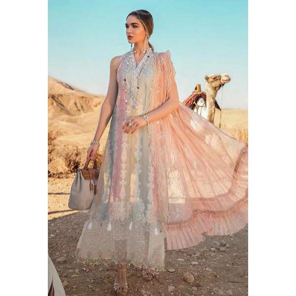Rainbow Peach Nougat Lawn Cotton Pakistani Salwar Suit