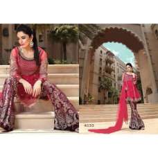 ZMB-4033 RED MARIA B STYLE PAKISTANI SALWAR KAMEEZ SUIT