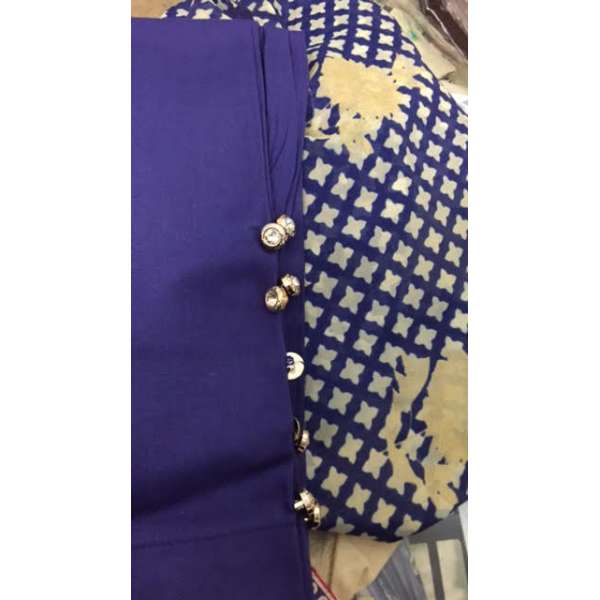 GUL AHMAD BLUE AND OFF WHITE READY MADE SUIT