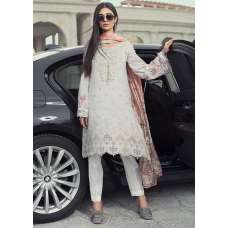 MB10-B WHITE MARIA B LUXURY READY TO WEAR SPRING LAWN SUIT Small 