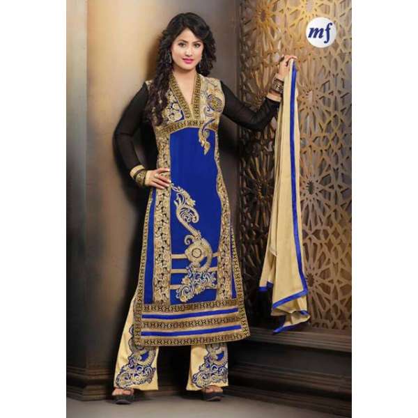 ROYAL BLUE INDIAN WEDDING PALAZZO SALWAR SUIT