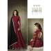 11019 Stunning Red Lycra Jacquard Semi Stitched Anarkali Suit With Velvet Shawl
