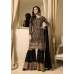 EID DRESS COLLECTION: BLACK  EMBELLISHED GHARARA PENT DRESS