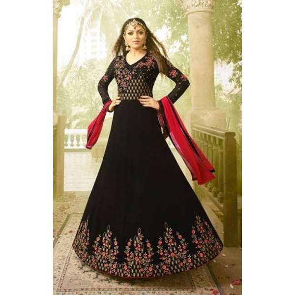 BLACK INDIAN WEDDING WEAR ANRAKALI GOWN