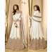 OFF WHITE EMBELLISHED AND EMBROIDERED FLOOR LENGTH ANARKALI SUIT