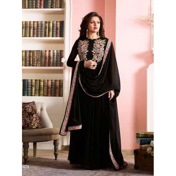 LT-97005 BLACK NITYA DESIGNER GEORGETTE ANARKALI SUIT