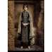 Black Front Embroidered Royal Wedding Dress