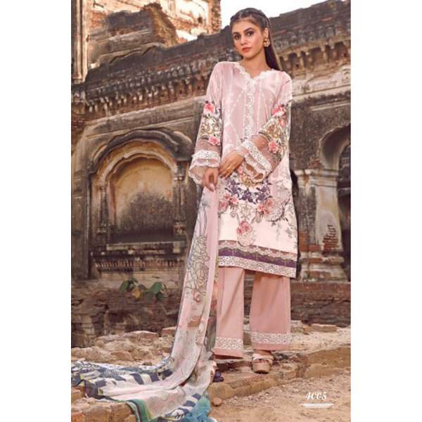 Pink Pakistani Lawn Suit Cotton Embroidered Salwar Kameez