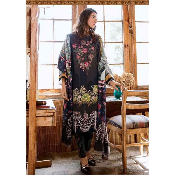 Black Embroidered Lawn Suit Pakistani Summer Salwar Kameez