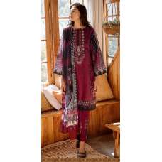 Maroon Pakistani Cotton Lawn Suit Summer Salwar Kameez