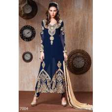 RANGSUTRA 7004 SNORKEL BLUE GEORGETTE ANARKALI STYLE SALWAR KAMEEZ DRESS
