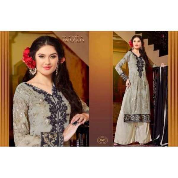 Z2601 GREY MARIA B STYLE PAKISTANI SUIT