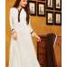 White Chiffon Long Maxi Dress Brown Jacket Suit