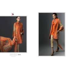 18004 ORANGE DEEPSY ASSENT DESIGNER CAMBRIC COTTON SUIT