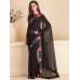 ACS-13 BLACK FLORAL EMBELLISHED SAREE WITH READY STITCHED BLOUSE