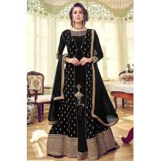 BLACK INDIAN PAKISTANI EVENING PARTY WEAR DRESS
