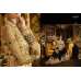 S45 GOLD AND BLACK BLOSSOM SYBELLA DESIGNER PALAZZO SUIT