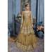 S-87 GOLD SYBELLA HEAVY EMBROIDERED WEDDING WEAR DRESS