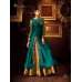 TEAL AND GOLD SILK EMBROIDERED LEHENGA DRESS