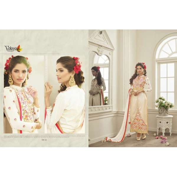 Pari Indian Anarkali Cream Designer Gown 