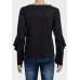 Silver Platinum & Black Ladies Regular & Plus Size Frill Sleeves Shimmer