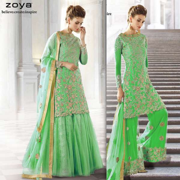 Green Bridal Lehenga Indian Mehndi Dress