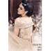 Gorgeous Beige Net Anarkali Dress Indian Maxi