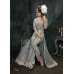 Grey Indian Anarkali Gown Party Wedding Outfit 