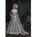 Grey Indian Anarkali Gown Party Wedding Outfit 